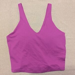 All In Motion S Dark Violet Flex V-neck Crop Bra
